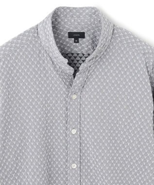 JOSEPH HOMME トライジャガードストレッチ　ウィングカラーシャツ ライトグレー系