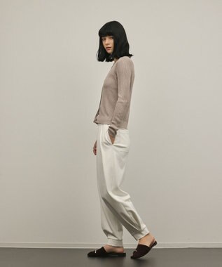 GRACE CONTINENTAL ハイゲージラメニットカーディガン グレー