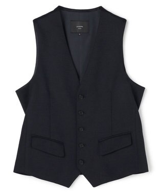 JOSEPH HOMME 新素材【ストレッチ/セットアップ対応】シルキーウールジャージー ジレ ネイビー系