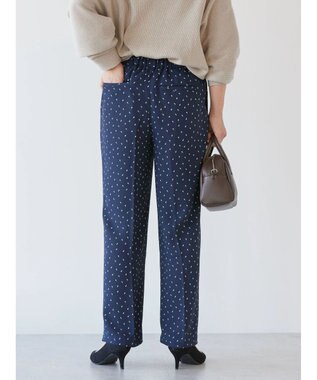 AMERICAN HOLIC 美・美・美アソートプリントストレートパンツ Navy