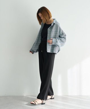 YECCA VECCA スウェットライクイージーパンツ Black