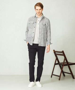 JOSEPH ABBOUD 【驚きの多機能】ドライサッカー ブルゾン ライトグレー系