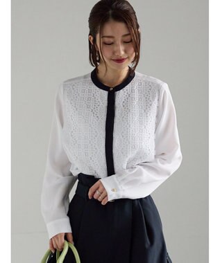 Te chichi 【WEB限定カラーあり】フロントレースブラウス
