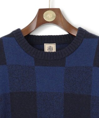 J.PRESS MEN 【Cash Lamb’s Wool】クレイジーパターンニット / クルー ネイビー系7