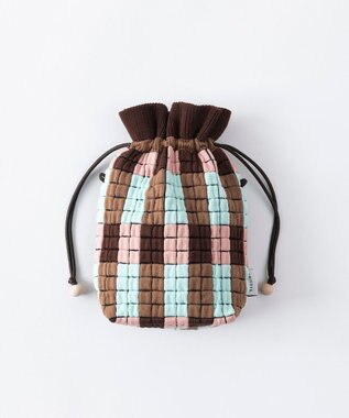 TRICOTE ピクセルチェックポーチバッグ
