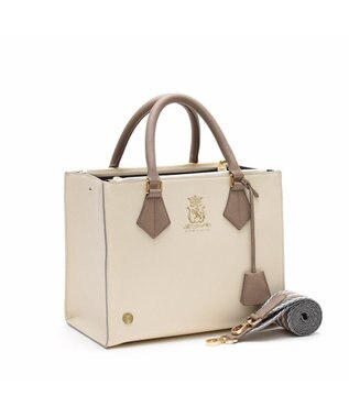 A.D.M.J. 【牛革】モーツァルト/スパニッシュレザーバイカラーWジップトートM