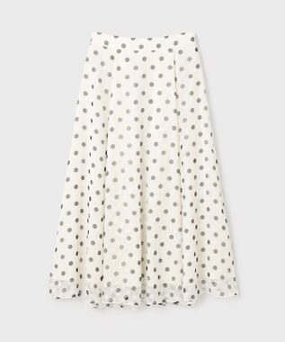 GRACE CONTINENTAL ドットオパールスカート ホワイト