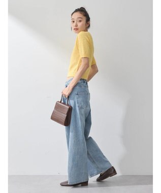 earth music&ecology ツイストブークレ半袖プルオーバー Light Yellow