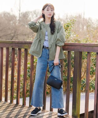 Tiaclasse 【新色追加・洗える】メモリーノーカラードロストブルゾン ライトカーキ