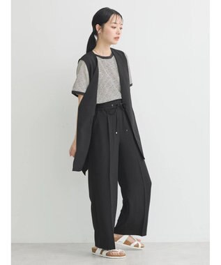 earth music&ecology リネンライクワイドパンツ Black