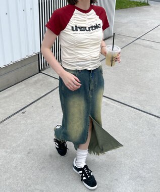 WEGO シャーリングラグラントップス ワイン