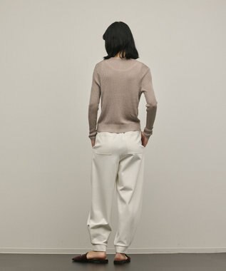 GRACE CONTINENTAL ハイゲージラメニットカーディガン グレー