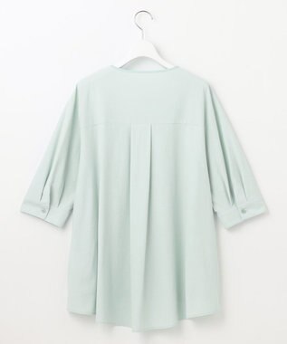 自由区 L 【カタログ掲載・洗える】リヨセルコットンツイル ブラウス ライトアクア