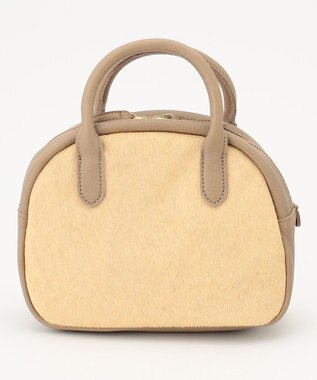 UNBILLION perche 牛革ハラコタイプ×ゴートハーフムーン2wayボストン