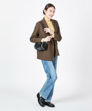 LeSportsac DENIM ROLL BAG/ブラックデニム/ブラックシェルパ ブラックデニム/ブラックシェルパ