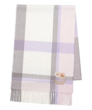 MOONBAT 【FUDGE11月号掲載】PAUL & JOE ACCESSOIRES クリザンテーム刺繍ムースタッチマフラー（パッケージ入り） ピンク