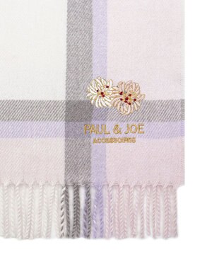 MOONBAT 【FUDGE11月号掲載】PAUL & JOE ACCESSOIRES クリザンテーム刺繍ムースタッチマフラー（パッケージ入り） ピンク