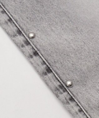 WEGO ロゴスタッズハーフパンツ グレー