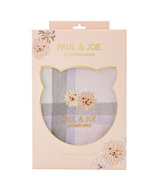 MOONBAT 【FUDGE11月号掲載】PAUL & JOE ACCESSOIRES クリザンテーム刺繍ムースタッチマフラー（パッケージ入り） ピンク