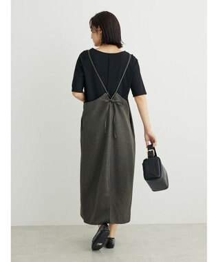 Green Parks 接触冷感　Ｉラインキャミワンピース Gray