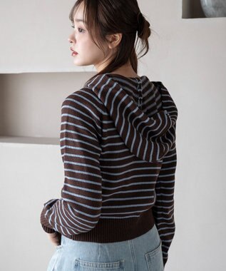 WEGO 【新色追加】別注USPOLOWZIPニットPK ブラウンボーダー