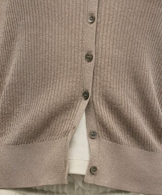 GRACE CONTINENTAL ハイゲージラメニットカーディガン グレー