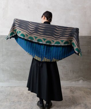 POLS Breeze モヒカンウールストール ブルー