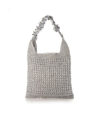 UNBILLION カシュカシュ cachecache / メタリックコードフリルハンドルトート シルバー