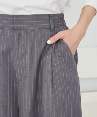 CRAFT STANDARD BOUTIQUE ストライプタックカーブパンツ Stripe Gray