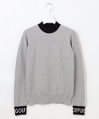 23区GOLF 【WOMEN】レーヨンストレッチカラーブロックニット ライトグレー系