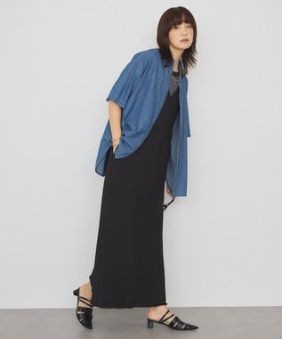 AMERICAN HOLIC Ｗポケット半袖デニムシャツ Indigo