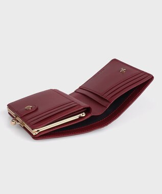 Paul Smith マーケトリースワールラビット がま口2つ折り財布 バーガンディー