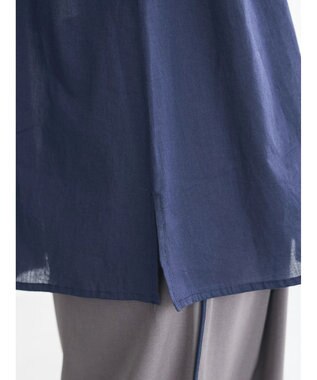 CRAFT STANDARD BOUTIQUE インド綿フリルブラウス Navy