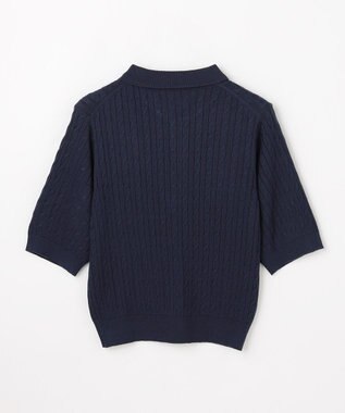 ANY 【POLO BCS別注】ケーブルニットポロ ネイビー