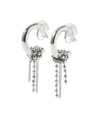 YECCA VECCA チェーンフリンジイヤリング Silver