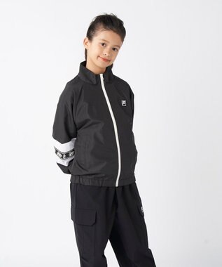 OP／FILA 【FILA】配色切り替えシャカジャケット/キッズ ブラック