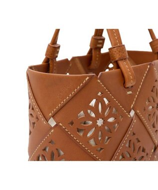 genten サスカットバスケット手提げバッグ＜S＞ チャ