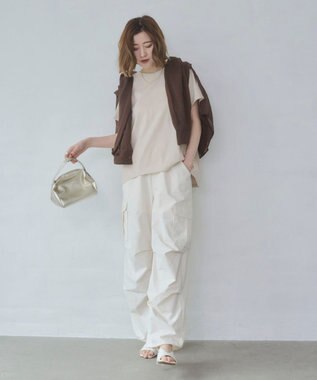 WEGO 【2026春夏新作】接触冷感フレンチスリーブT ベージュ