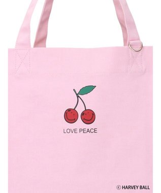 Green Parks Ｓｍｉｌｅｙ　Ｆａｃｅ／チェリープリントＢｉｇトートバック Pink