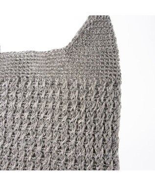 UNBILLION カシュカシュ cachecache / メタリックコードフリルハンドルトート シルバー