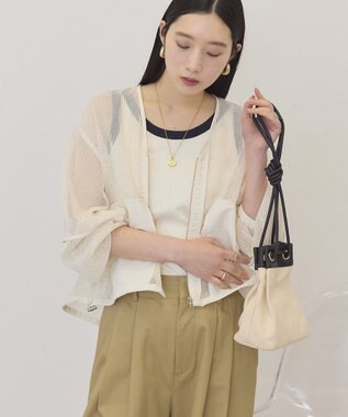 AMERICAN HOLIC メッシュ異素材ブルゾン