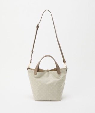 russet ナイロンジャガード2WAYミニトートバッグ(SF-260) Ecru