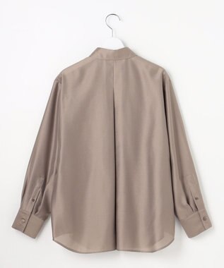 自由区 L シャイニーオーガンジーシアー シャツ カーキ