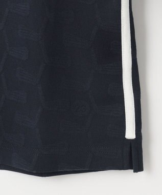 23区GOLF 【WOMEN】クラブジャガード柄 モックネックシャツ ネイビー系