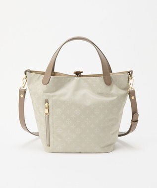 russet ナイロンジャガード2WAYミニトートバッグ(SF-260) Ecru