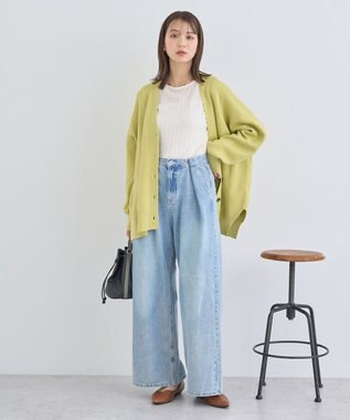 earth music&ecology やわらかタッチカーディガン Yellow