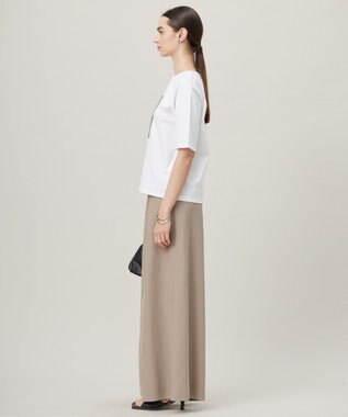 ICB 【日本製・接触冷感・UVケア・洗える】ペイズリーレノクロス TEE オフホワイト系