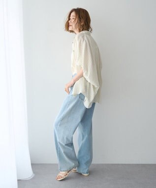 YECCA VECCA ストライプ柄シャツ Ivory