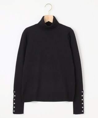 組曲 ルーズフィットタートル ニット ブラック系