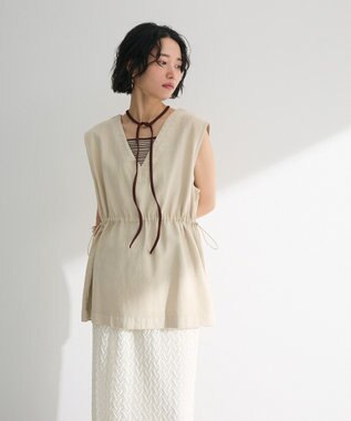 Green Parks チョーカー付きタンクトップ Brown